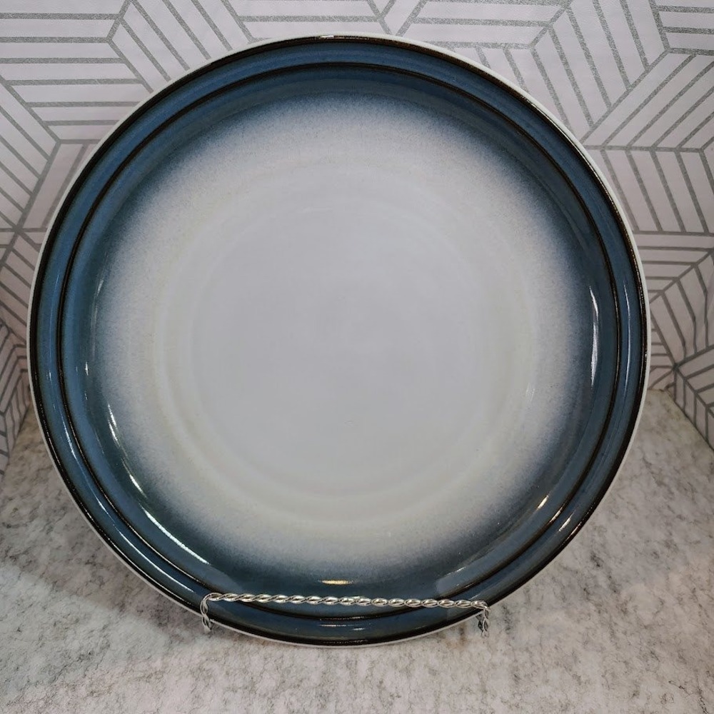 Noritake Sorcerer 8620 Chop Plate (Round Platter) Blue Ombre Stoneware Japan 12"